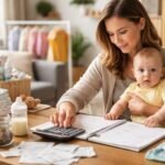 Szülő babával költségvetést tervez a gyerekholmikra